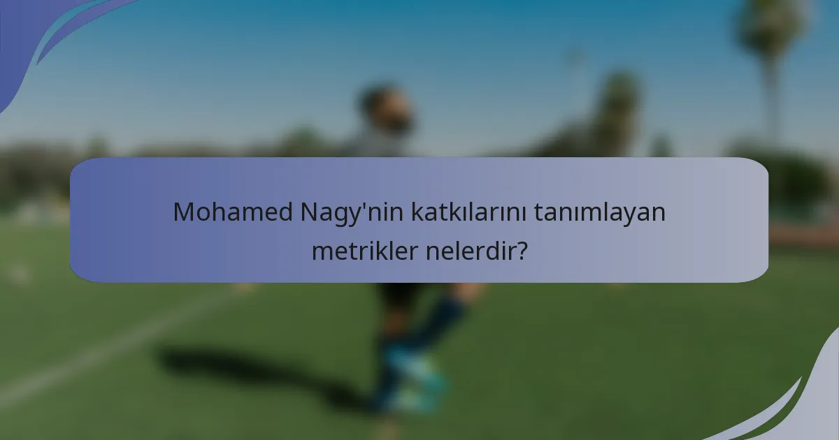 Mohamed Nagy'nin katkılarını tanımlayan metrikler nelerdir?